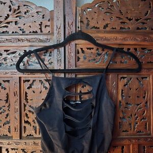 Fashion Nova Black Cutout Top